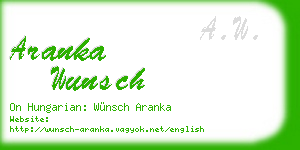 aranka wunsch business card